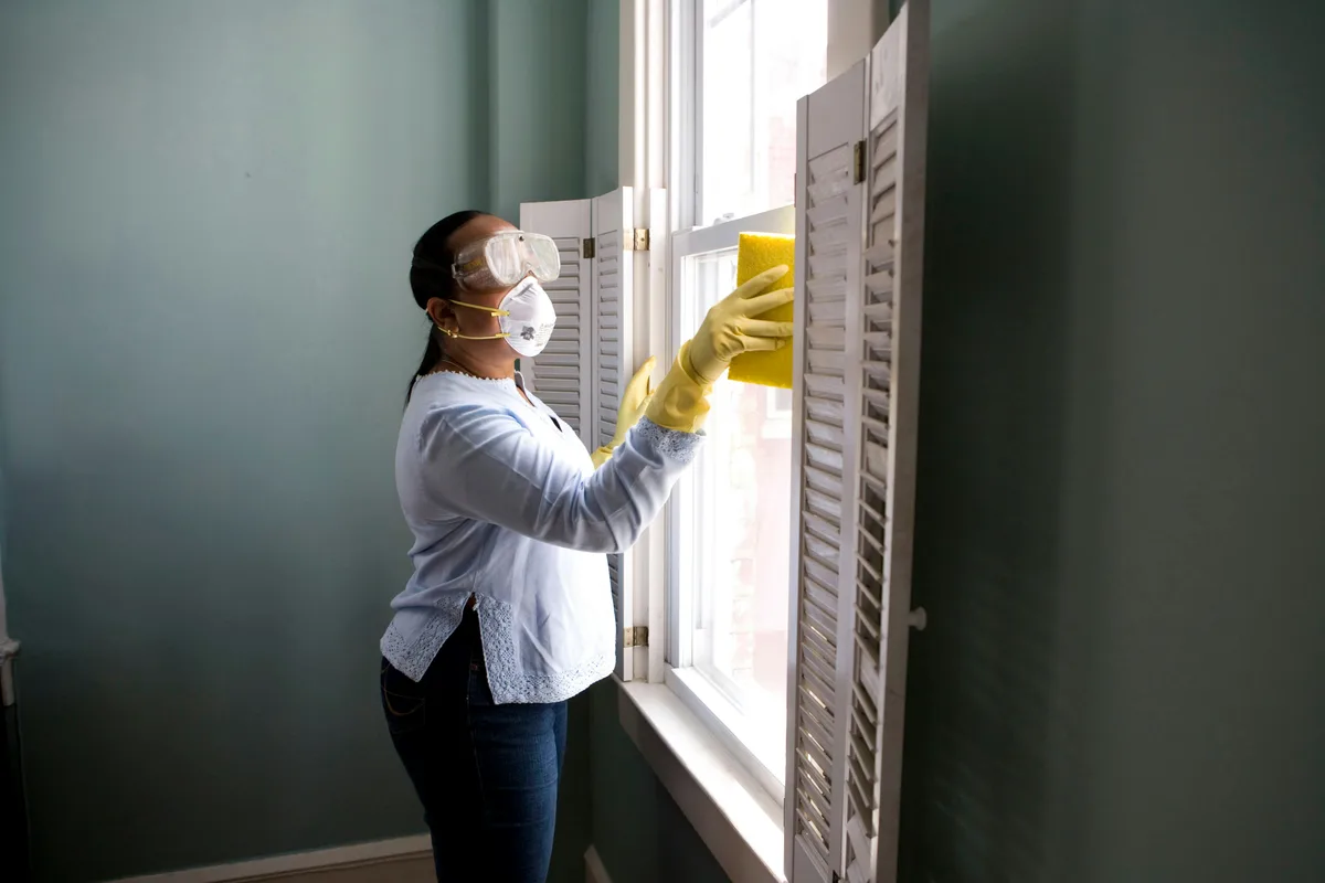 Cleaning a domestic interior